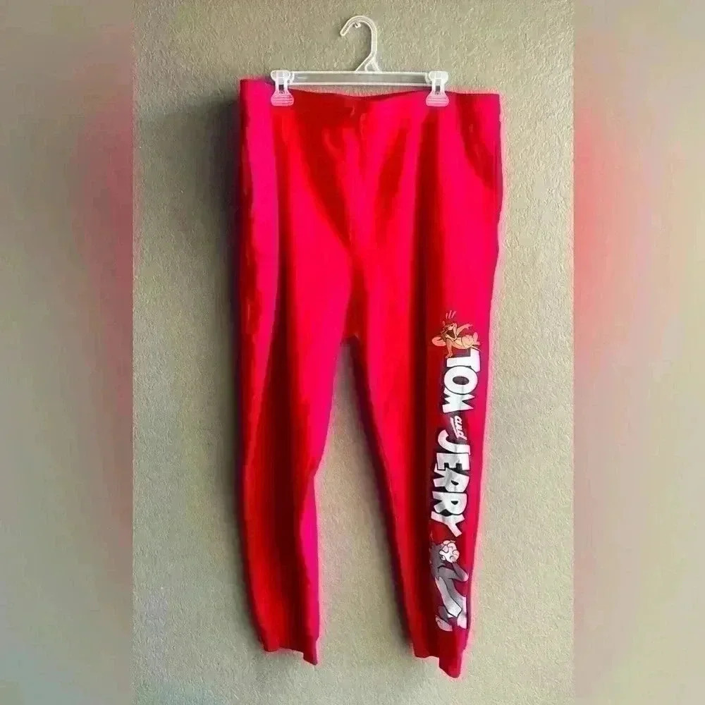 Tom & Jerry Red Classic Fit Sweatpants Size 3X‎